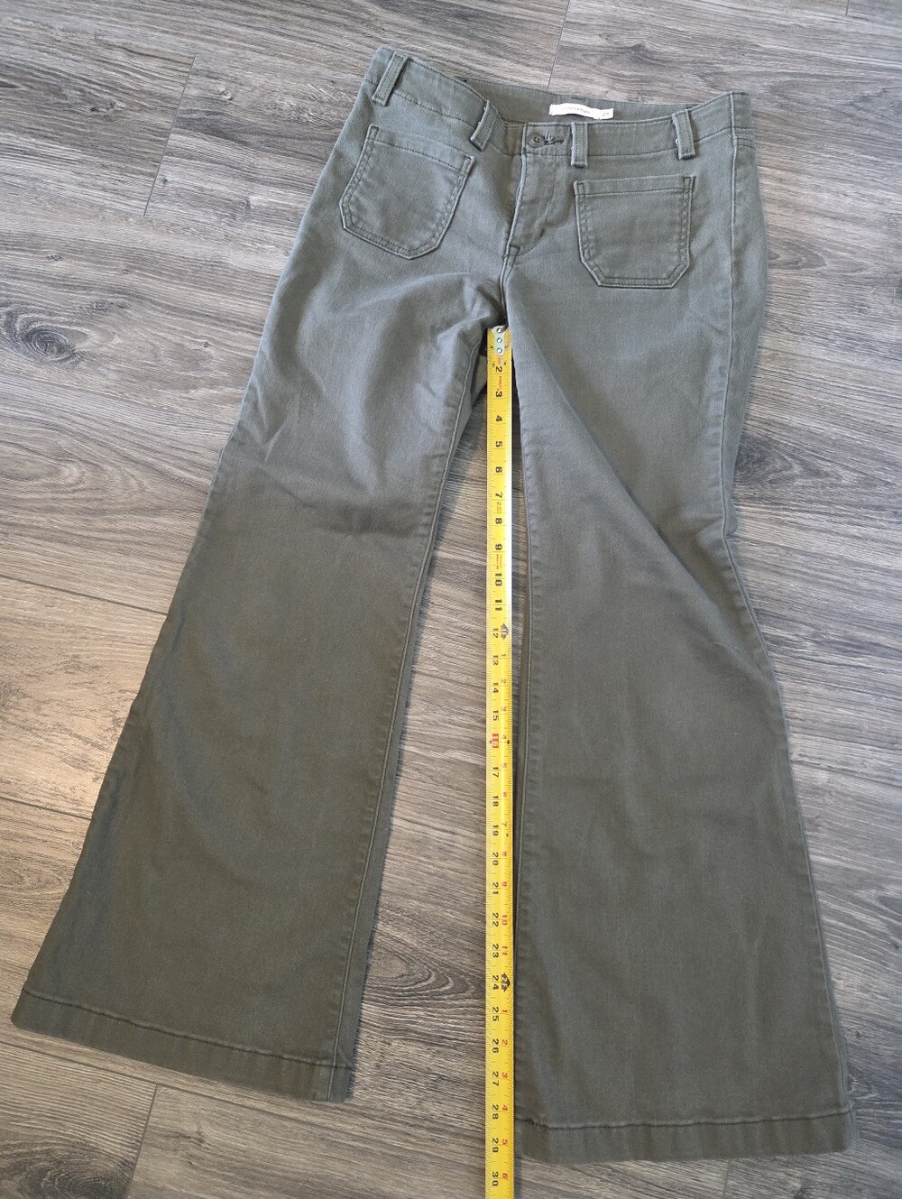 Levi's Olive Green Superlow Flare Jeans - Picture 6 of 6